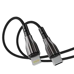 Кабель Aspor A110 Quick Charge Type-C – Lightning 3A/20W/1м- чорний