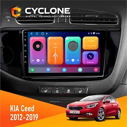 Штатна магнітола KIA Ceed 2012-2019 Cyclone C9-001 2x32 CPL Cyclone (НФ-00002364)