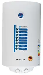 Водонагрівач Willer EV100DR Prime, White, 1500W, 100л, сухий ТЕН, 1 ТЕН, механічне керування, зовнішній терморегулятор, бак титанокварцова емаль, C, 89.5х45х46.5см