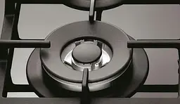 Варильна поверхня газова на склі Whirlpool 60 см чавун конфорка з подвійним рядом полум'я чорний - мініатюра 3