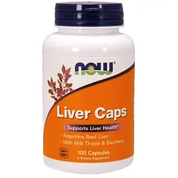 Натуральна добавка NOW Liver Caps, 100 капсул