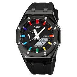 Наручний годинник чоловічий Skmei 2100 Black White, 2100BKWT (18436)