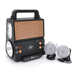 Зарядна станція, ліхтар із сонячною панеллю KENSA FP05+Solar+Bluetooth колонка, акумулятор - мініатюра 1
