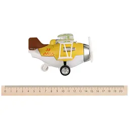 Літак металевий інерційний Same Toy Aircraft жовтий SY8016AUt-1 - мініатюра 3