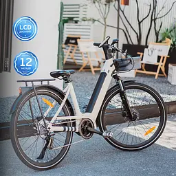 Електровелосипед Okai EB10-28" 250(500) W 14.4 Ah 100 km 25 km\h NFC App Beige - мініатюра 6