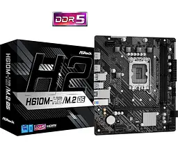 Материнська плата AsRock H610M-H2/M.2 D5 (H610M-H2/M.2 D5) (Socket 1700, Intel H610, Micro-ATX) - мініатюра 5