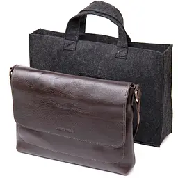 Чоловіча шкіряна сумка GRANDE PELLE 30х23х6 см sum0015573 - мініатюра 5