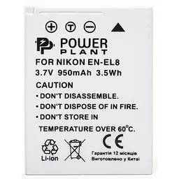 Акумулятор до фото/відео PowerPlant Nikon EN-EL8 (DV00DV1084) - мініатюра 2