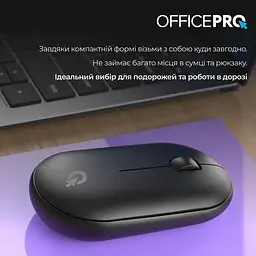 Миша OfficePro Silent Click Wireless Black (M185B) - мініатюра 7