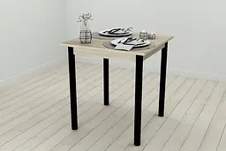 Кухонний стіл Ferrum-decor Агата 75x70x70 Чорний ДСП Сонома 16мм (FRD-106246)