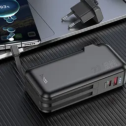 Портативний ЗП Power Bank Hoco J126 Travel 22.5W+PD20W 10000 mAh Black - мініатюра 5