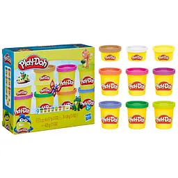 Набір пластиліну Hasbro Play-Doh Bright Rainbow 9 баночок (F7369_F7965) - мініатюра 4