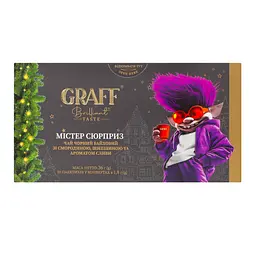 Чай чорний байховий Graff Mr Surprise зі смородиною, шипшиною та ароматом сливи 36 г (20 шт. х 1.8 г) - мініатюра 2