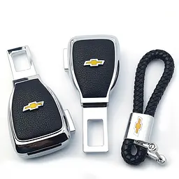 Набір авто для Chevrolet №2 / заглушка-перехідник ременя безпеки та брелок з логотипом