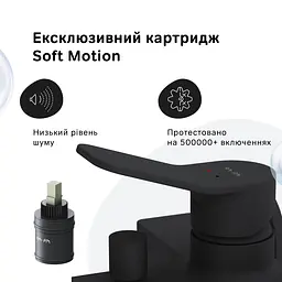 Змішувач для ванни та душу, чорний AM.PM X-Joy F85A10022 - мініатюра 5
