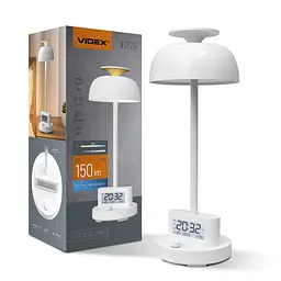 LED лампа настiльна з акумулятором VIDEX VL-TF24W 8W 4000K+RGB White VIDEX (29249-000)