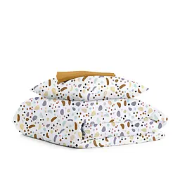 Дитяча постільна білизна в ліжечко COLORFUL STONES, бежевий (StoneColor_Mustard16_140)