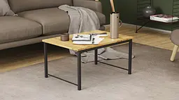 Стіл журнальний приставний Террі Комбо Ferrum-decor 345x662x440 Чорний метал ДСП Дуб Артізан 16 мм (FRD-105141)