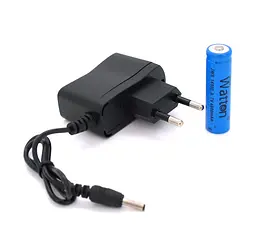 Ліхтарик ручний Watton WT089, 1LED CREE Q5, 3W, 3 режими, АА/1400mah, СЗУ, IP40, 100х26х26 - мініатюра 2