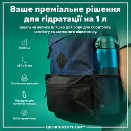 Спортивна пляшка Ion8 Quench Recyclon BPA Free, 1 л - Aqua - мініатюра 2