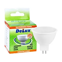 Лампочка Delux JCDR 5Вт 6000K 220В GU5.3 (90001294) - мініатюра 3