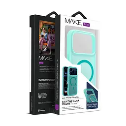 Чохол MAKE Apple iPhone 17 Pro Max Silicone Aura Magnet Cyan - мініатюра 3