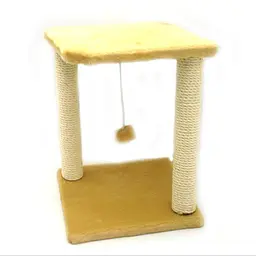 Домик когтеточка для кішок Zoo-hunt Самба бежевий 50х33х33 см сезаль