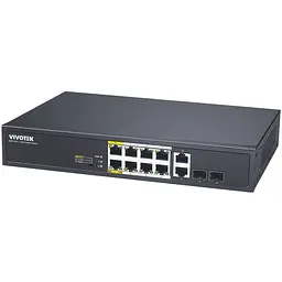 Комутатор VIVOTEK AW-FGT-100D-120, Unmanaged 8xFE PoE + 2xGE Combo Switch (AW-FGT-100D-120)