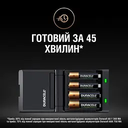 Зарядний пристрій Duracell CEF27 + AA NI-MH 1300 mAh 2шт + AAA NI-MH 750 mAh 2шт - мініатюра 3