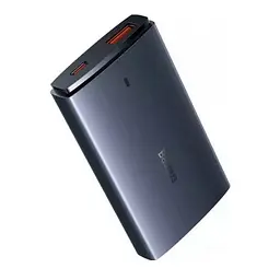 Мережевий зарядний пристрій з кабелем Baseus GaN5 Pro Ultra-Slim Fast Charger C+U 65W Gray((With Mini White Cable C to C 100W(20V/5A) 1m Black) (CCGP150113) - мініатюра 5