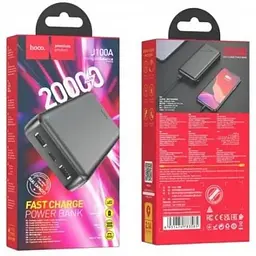 Зовнішній акумулятор Hoco PowerBank J100A 20000 mAh Black 6931474783585 - мініатюра 6