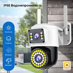 IP-камера вулична з подвійним об'єктивом XON SmartCam 4G 1080P (SCWEM22VW 3695) Біла - мініатюра 6