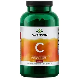 Вітамін C Swanson Vitamin C with Rose Hips 1000 mg 250 caps (1086-100-21-9481331-20)