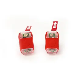Мигалка LED біле та червоне світло силіконовий червоний корпус (G0000623)