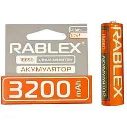 Літій-іонний акумулятор Rablex 18650 3200 mAh 3.7 V (Li-ion) Original - мініатюра 2