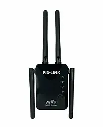 Ретранслятор-маршрутизатор Pix-Link X300R4 300Мбіт/с 2.4 ГГц Чорний (XNRWSW020403W 5542)