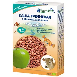 Каша молочна Fleur Alpine Organic Гречана з яблуком 200 г