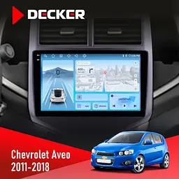 Штатная магнитола Chevrolet Aveo 2011-2018 Decker D9-010 6x128, DSP, 4G, 2K Decker (НФ-00004639)