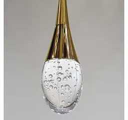Світлодіодний підвіс Artlight 2010/1GD у формі витягнутої краплі, золото - мініатюра 3