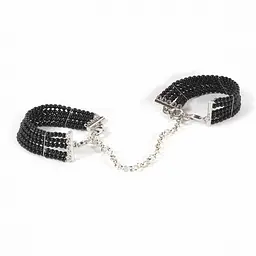 Браслети-наручники Plasir Nacre чорні перли Bijoux Indiscrets