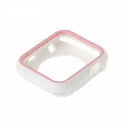 Силіконовий захисний корпус Primo для Apple Watch 38 мм White/Pink - мініатюра 2
