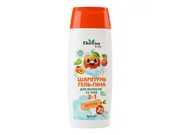 Шампунь-піна дитячий EKOLINE 250мл гель Дитячий 3в1 Персик