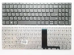 Клавіатура для ноутбуків Lenovo IdeaPad 320-15, 330-15, S145-15 Series сіра без рамки RU/US