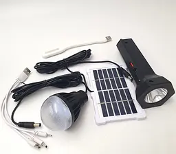 Переносний акумуляторний кемпінг ліхтар 3в1 із сонячною панеллю LED лампа ліхтарик Power Bank 3W 16см CCLAMP CL-039