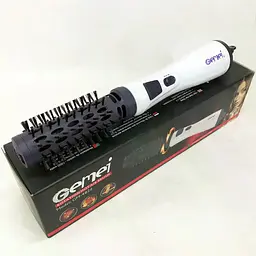 Фен-щітка для волосся GEMEI GM-4826 1000W • Обертовий фен-браш для сушіння, укладання, об’єму та створення природної хвилі - мініатюра 5