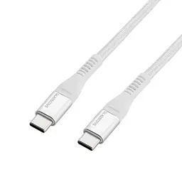 Кабель BRAID2 Type-C - Type-C 60w 1.2m (GB-CC13WH) Білий - мініатюра 3