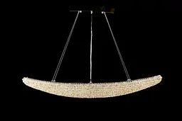 Підвісна кришталева світлодіодна люстра Splendid Ray L6341/1200*230/1 LED, золото, білий, 100 Вт, від 25-35 м² - мініатюра 3