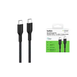 Дата кабель USB-C to USB-C 1.0m 240W black Belkin (CAB025HQ1MBK) - мініатюра 2