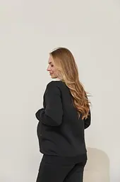 Теплий світшот для майбутніх мам та годування груддю Berlin L-XL (46-48) Lullababe Чорний - мініатюра 4