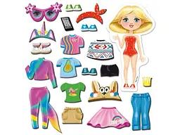 Настільна гра одягалка на магнітах Trendy girl, Vladi Toys - мініатюра 2